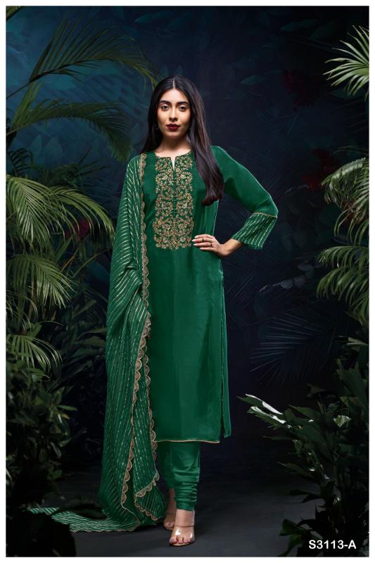 Ganga Kirthi 3113 Premium Pure Bemberg Salwar Kameez Wholesale Catalog