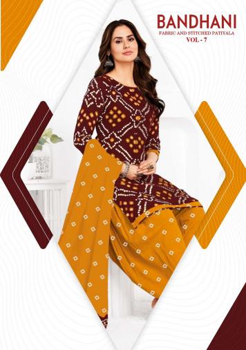 Ganpati Bandhani Vol-7 – Readymade Patiyala Suit - Wholesale Catalog