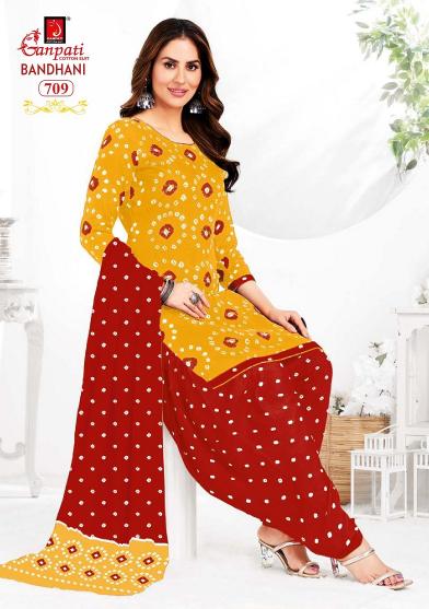 Ganpati Bandhani Vol-7 – Readymade Patiyala Suit - Wholesale Catalog