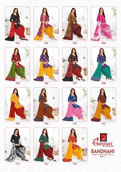 Ganpati Bandhani Vol-7 – Readymade Patiyala Suit - Wholesale Catalog
