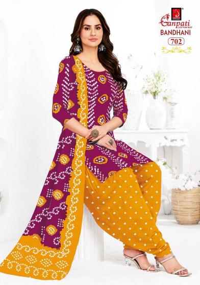 Ganpati Bandhani Vol-7 – Readymade Patiyala Suit - Wholesale Catalog