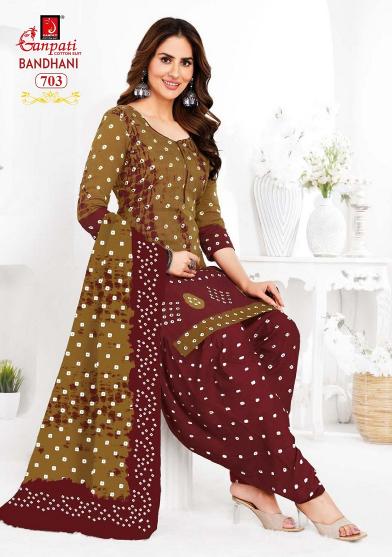 Ganpati Bandhani Vol-7 – Readymade Patiyala Suit - Wholesale Catalog
