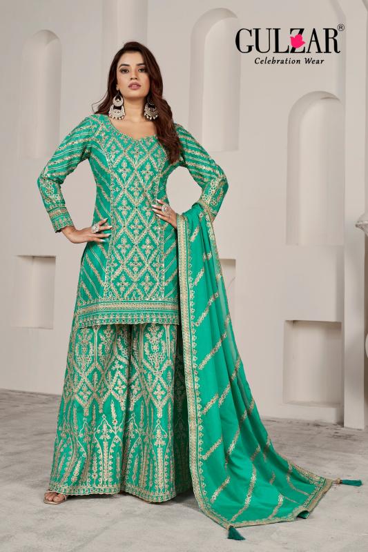 Gulzar Gotakari 2091 - 2093 Premium Chinnon Salwar Kameez Wholesale Catalog
