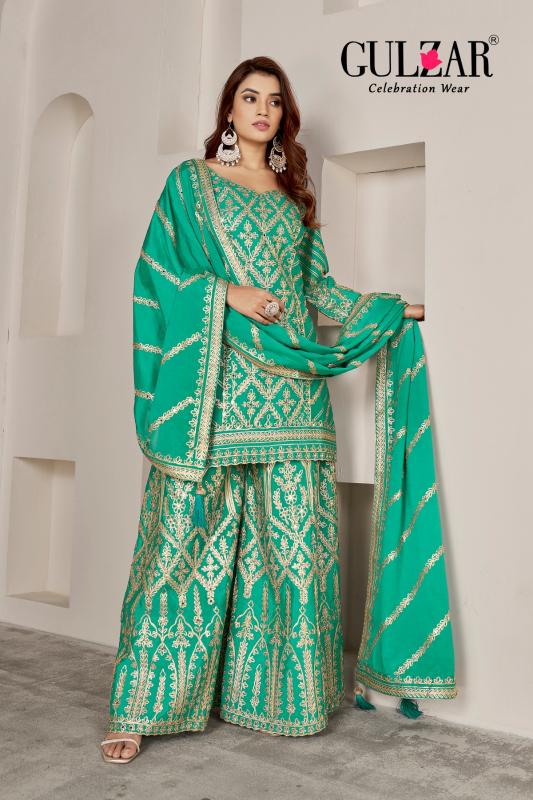 Gulzar Gotakari 2091 - 2093 Premium Chinnon Salwar Kameez Wholesale Catalog