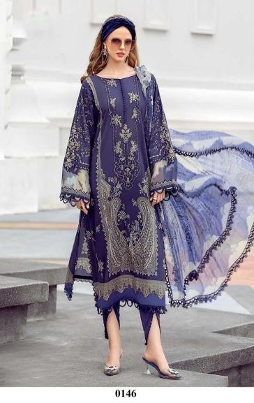Hazzel 0146 Cotton Dupatta Pakistani designer suits surat wholesalers