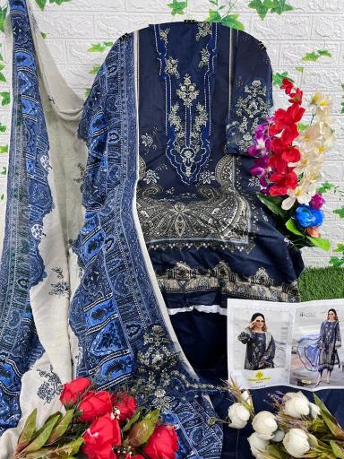 Hazzel 0146 Cotton Dupatta Pakistani designer suits surat wholesalers
