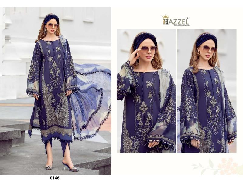 Hazzel 0146 Cotton Dupatta Pakistani designer suits surat wholesalers