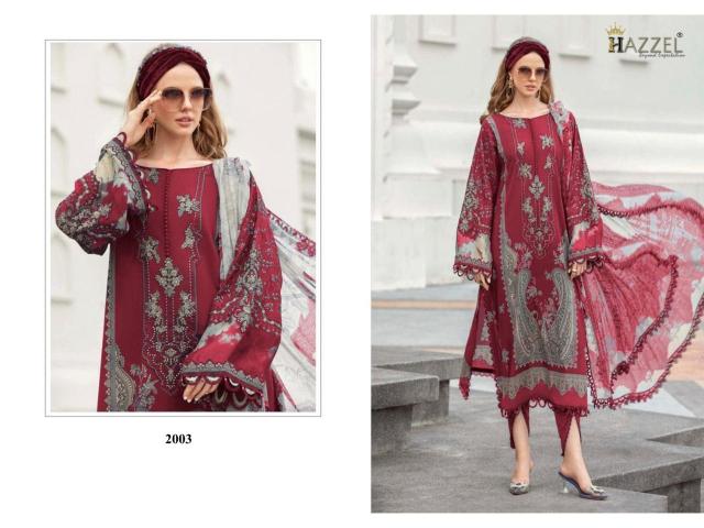 Hazzel 2003 Cotton Dupatta Pakistani wholesale replica suits in delhi