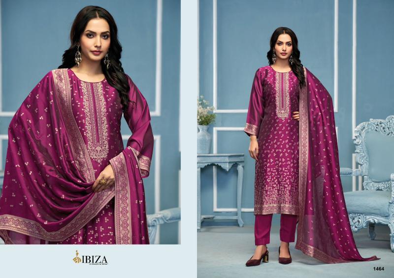 Ibiza Espresso Pure Banglory Silk Jacquard Salwar Kameez Wholesale Catalog
