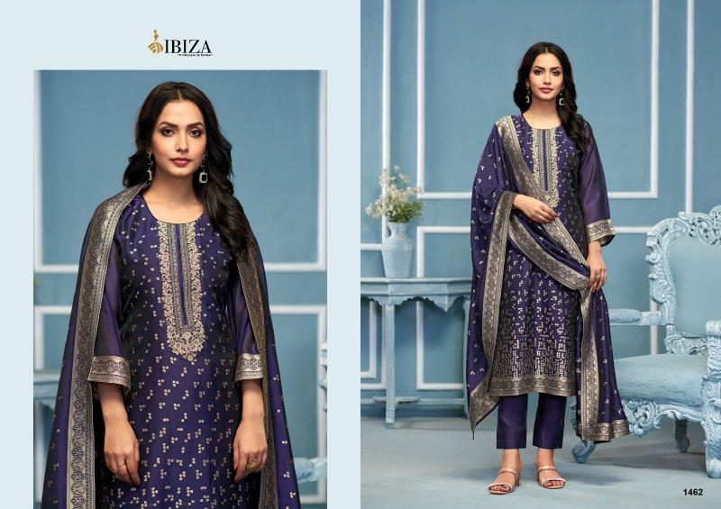 Ibiza Espresso Pure Banglory Silk Jacquard Salwar Kameez Wholesale Catalog