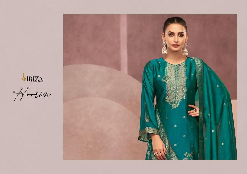 Ibiza Hoorin Pure Banglory Silk Jacquard Salwar Kameez Wholesale Catalog