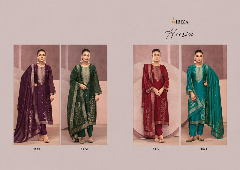 Ibiza Hoorin Pure Banglory Silk Jacquard Salwar Kameez Wholesale Catalog