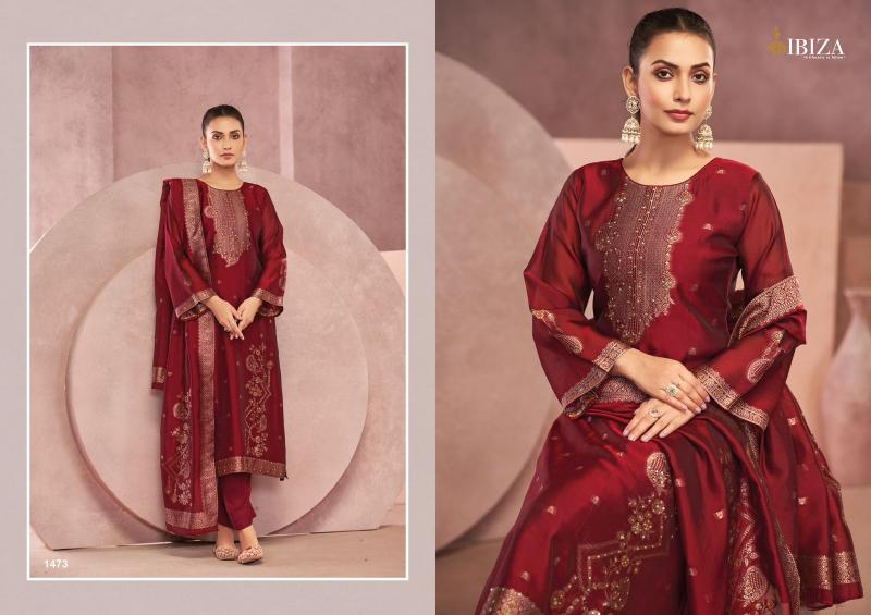 Ibiza Hoorin Pure Banglory Silk Jacquard Salwar Kameez Wholesale Catalog
