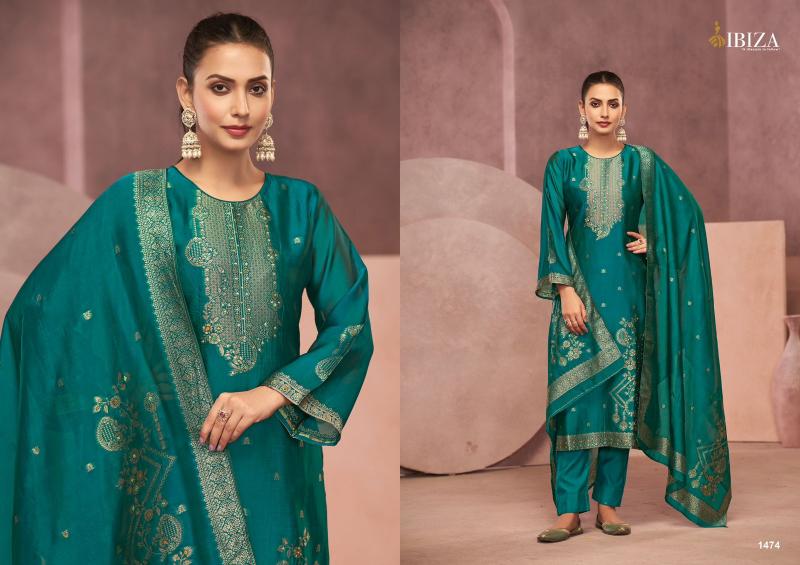 Ibiza Hoorin Pure Banglory Silk Jacquard Salwar Kameez Wholesale Catalog