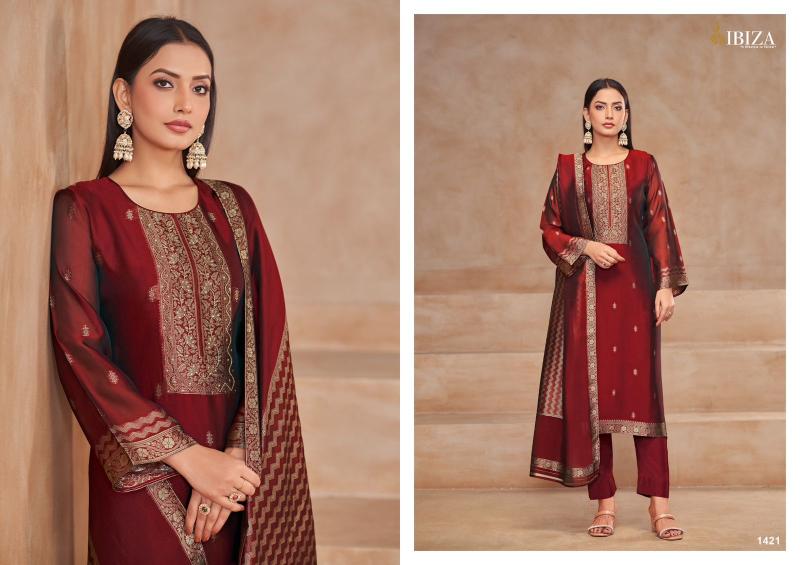 Ibiza Saashini Pure Banglory Silk Jacquard Salwar Kameez Wholesale Catalog