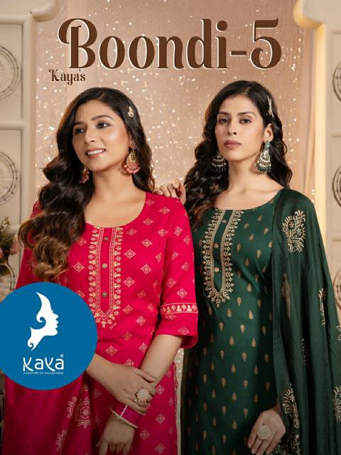 Kaya Boondi Vol 5 long straight kurtis online shopping india