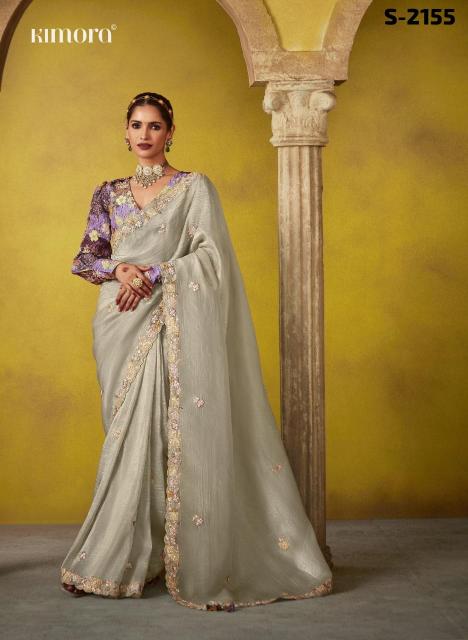 Kimora Divani Embroidered best Designer saree brand in india