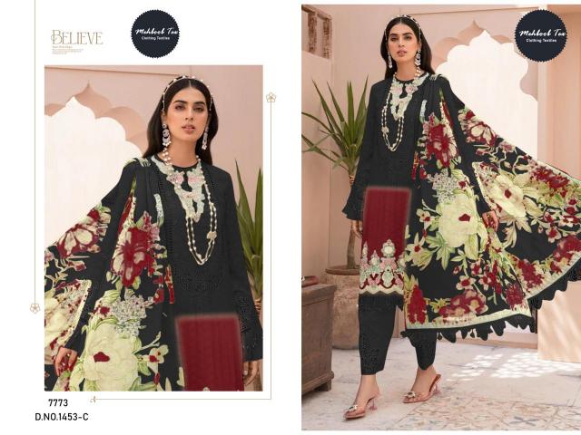 Mehboob Tex 1453 Cotton Dupatta pakistani replica suits wholesale