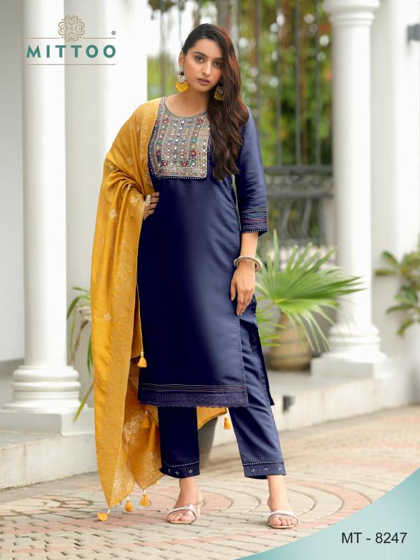 Mittoo 8247 blue indigo kurtis fab india