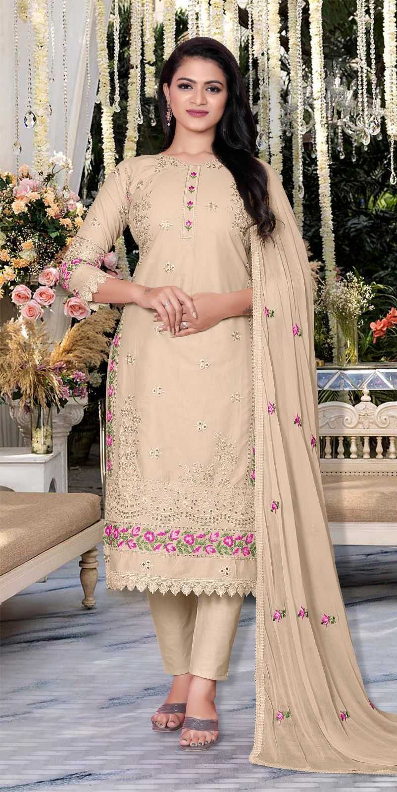 Motifz 336 camrik with embroidery Salwar Kameez Wholesale catalog