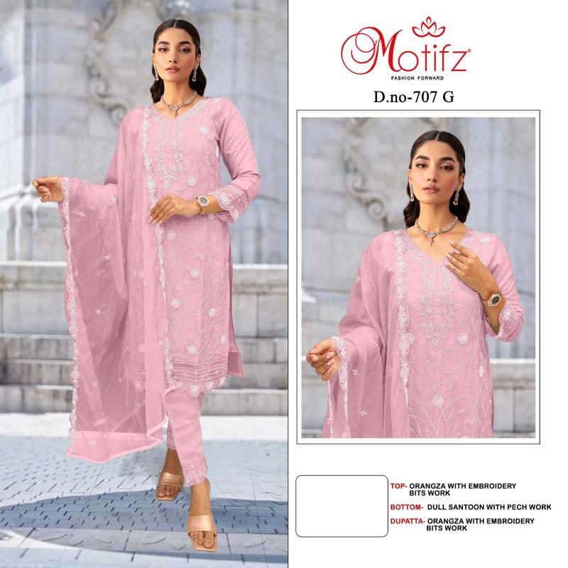 Motifz 707 Orangza key words for searching pakistani suits wholesale india