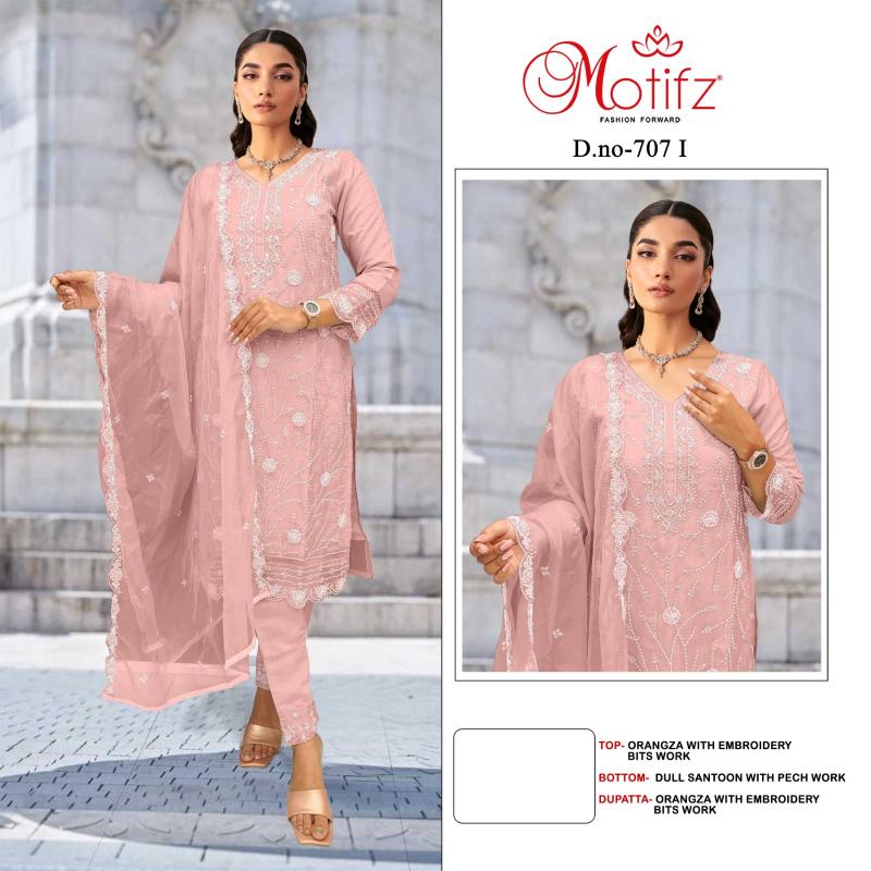 Motifz 707 Orangza key words for searching pakistani suits wholesale india