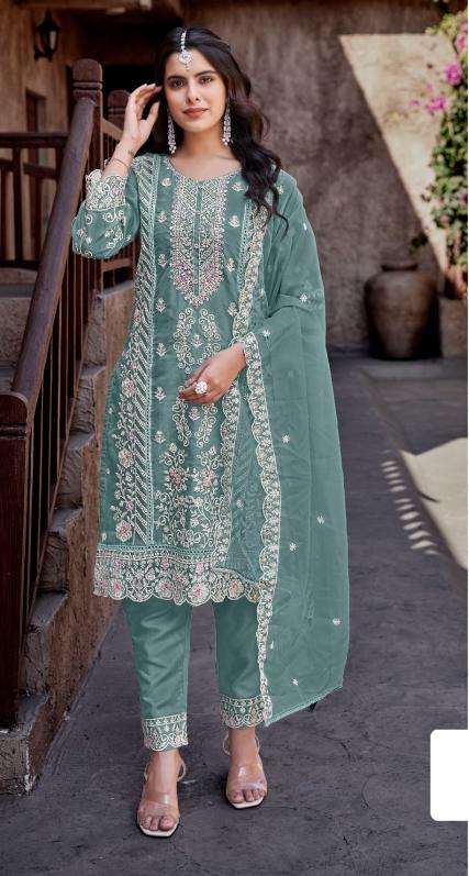 Motifz 756 ABCD Organza pakistani salwar suit wholesale