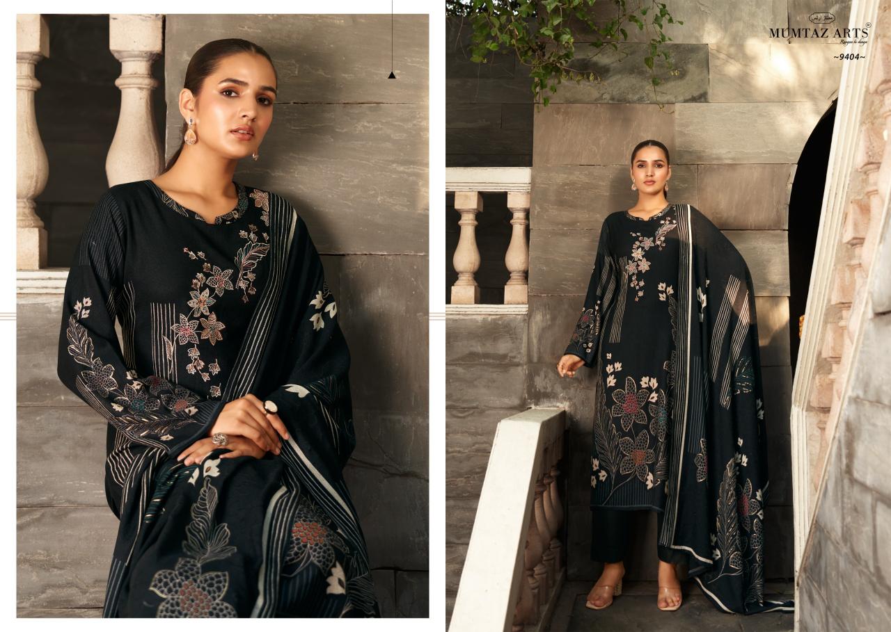 Mumtaz Arts Rizwana Brasso Dup Viscose Pashmina Printed Dress Material