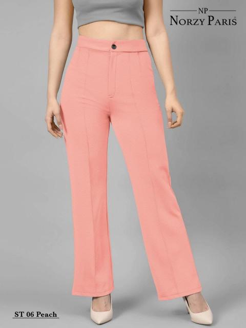 Norzy Paris Tipsy ST 01 Black, 06 Peach & 09 Pista Designer Pant Wholesale Catalog