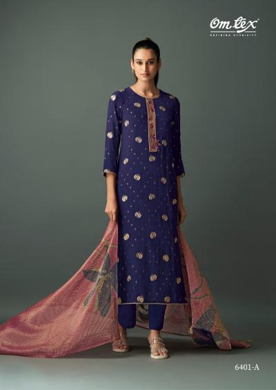 Omtex Tania Natural Crepe Jacquard Salwar Kameez Wholesale Catalog