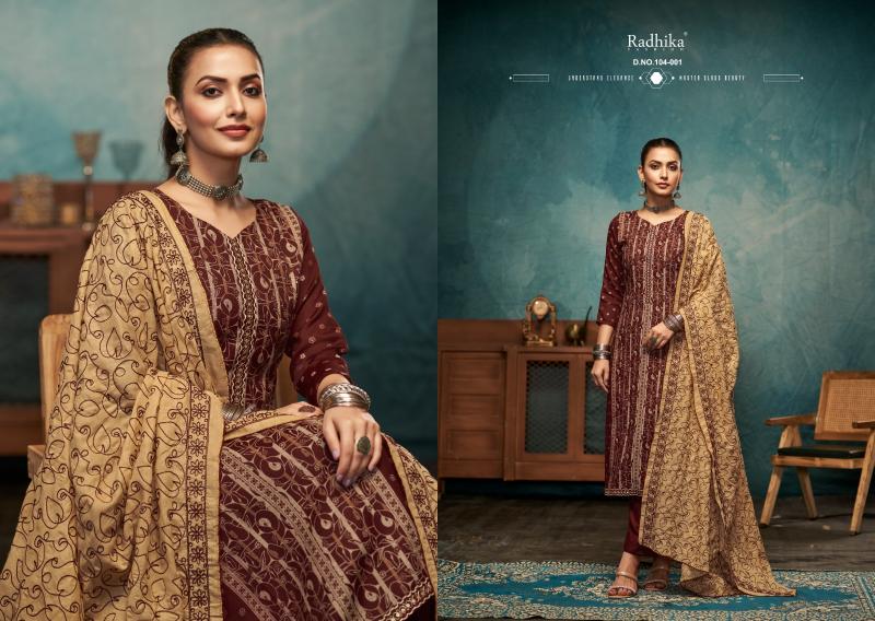 Radhika Azara Black Berry Vol 15 wholesale dress material description