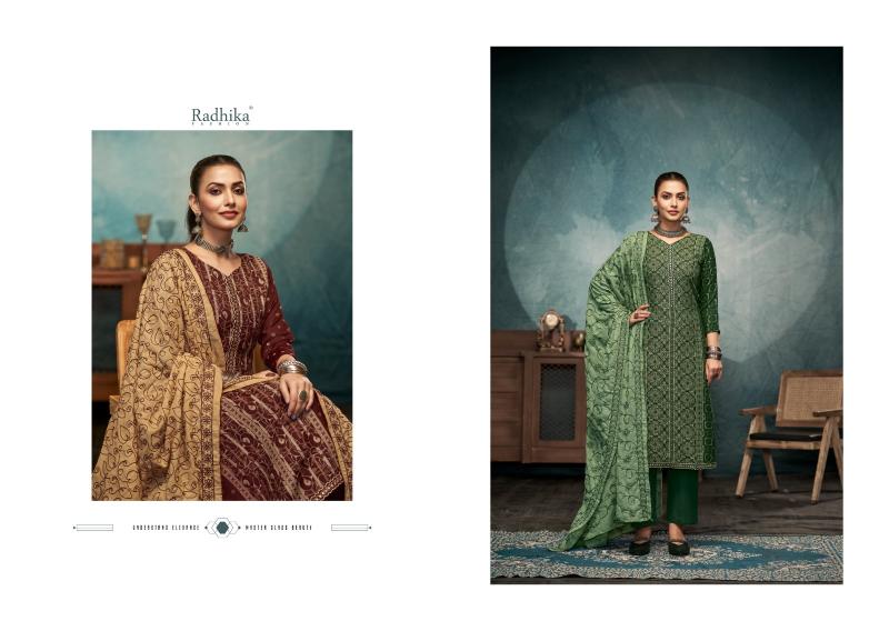 Radhika Azara Black Berry Vol 15 wholesale dress material description