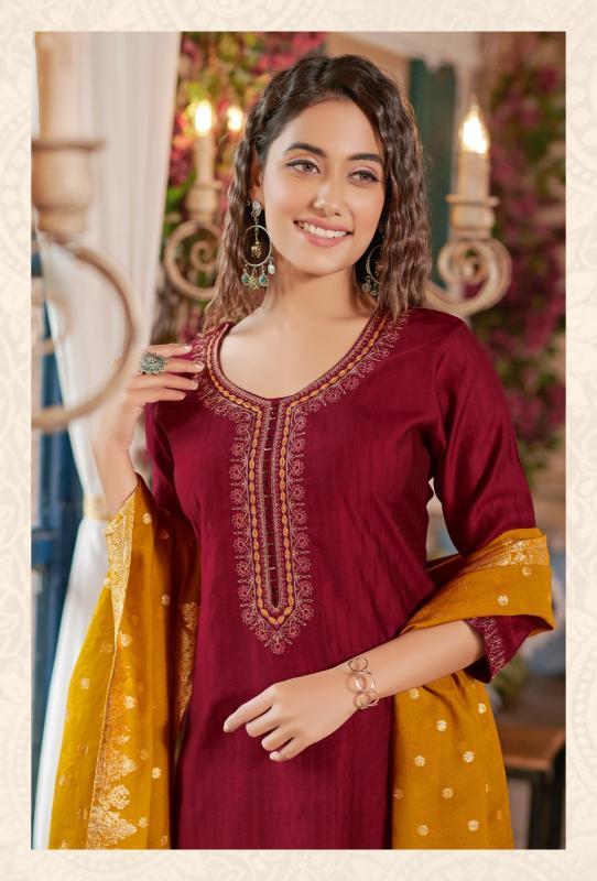 Rangmaya Banarasi banarasi kurti almond pattern in india