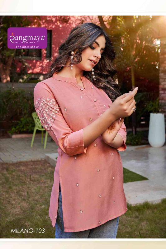 Rangmaya Milano winter short kurtis online shopping in india