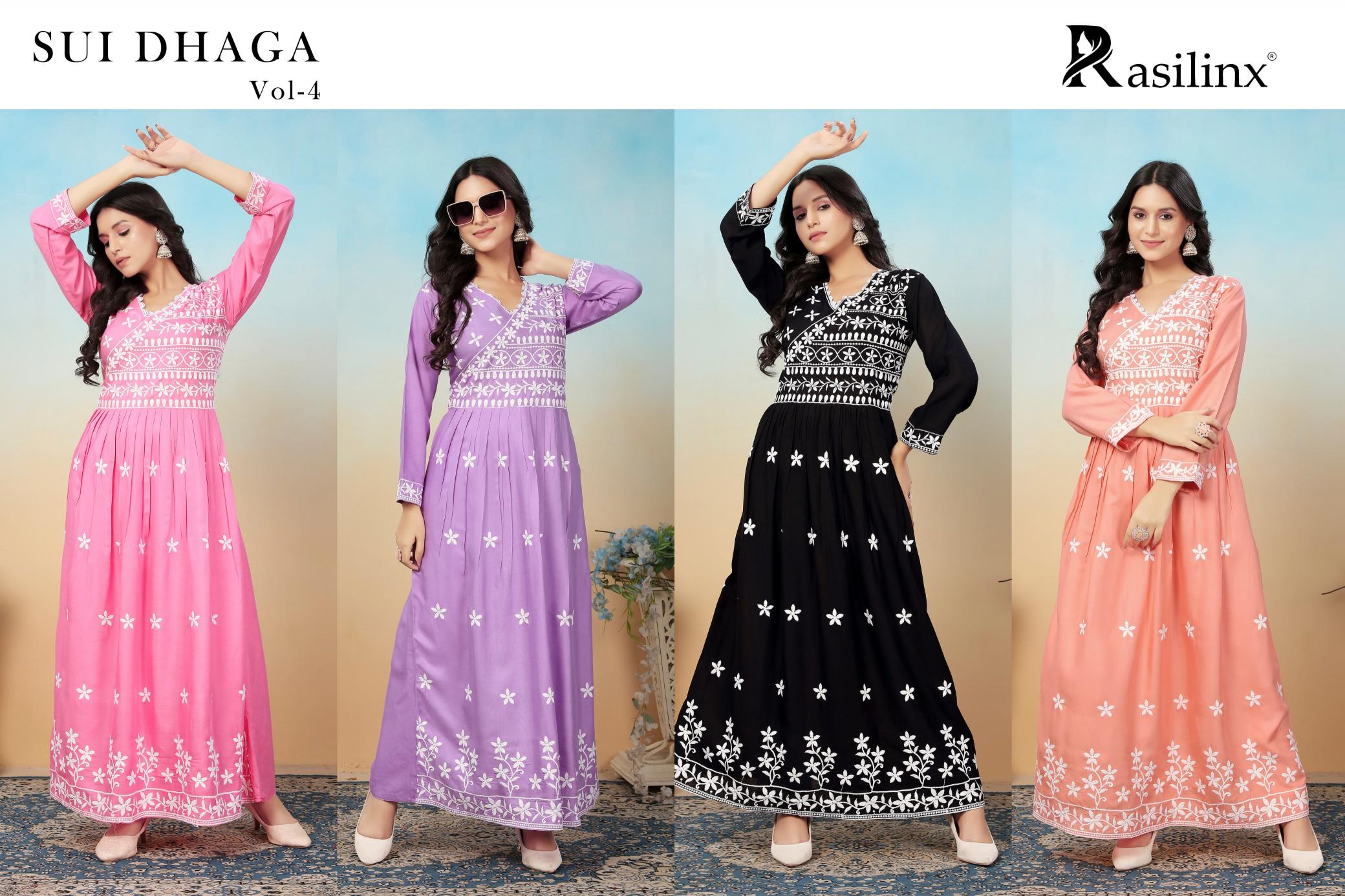 Rasili Nx Sui Dhaga Vol 4 chikankari kurti sheer online india