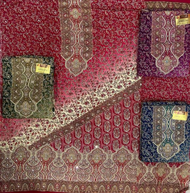 Rayon Armani Suit With Mirror Work – Dress Material - Wholesale Catalog