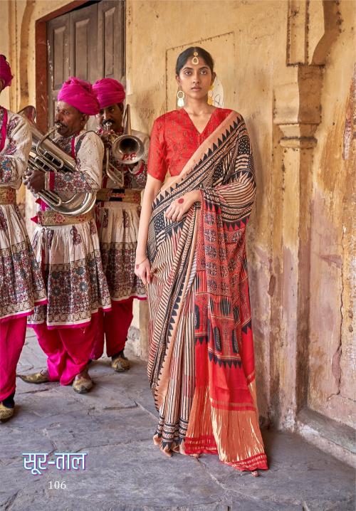 Ressa Sur Taal Gajji Lagdi Fancy Printed no 1 sarees manufactures in india