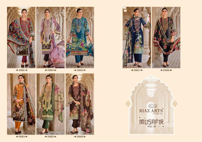 Riaz Arts Musafir Vol 18 Lawn Digital Printed Dress Material Wholesale Catalog