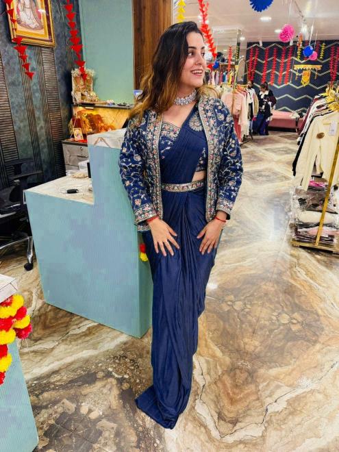 Sabella Bt 7058 Stylish Embroidered Koti ready to wear saree online india