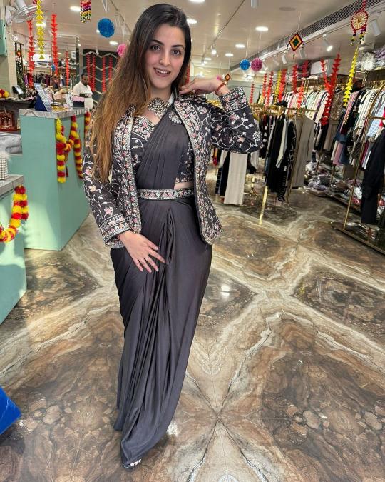 Sabella Bt 7058 Stylish Embroidered Koti ready to wear saree online india