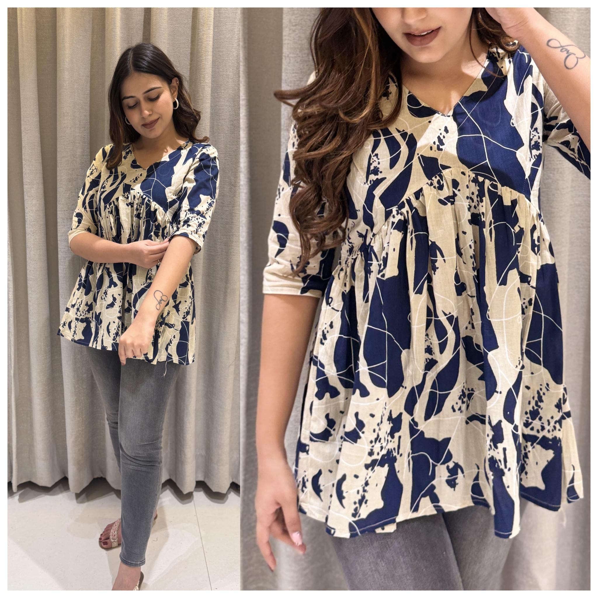 Sabella Cotton V Style peplum top Wholesale Catalog