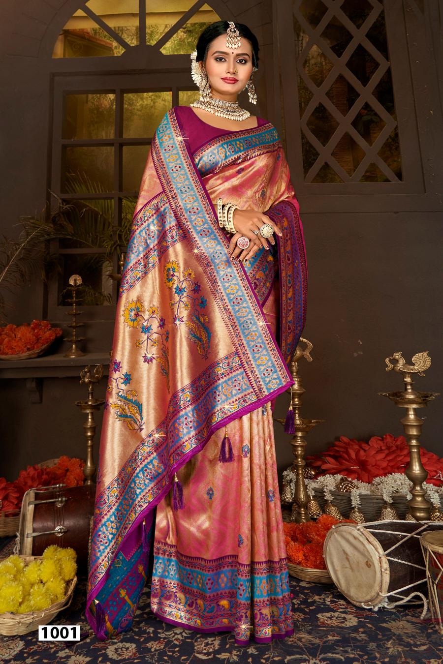 Saroj Dhadkan Tissue Swarovski vol.1 Tissue silk saree  in surat with price wholesale