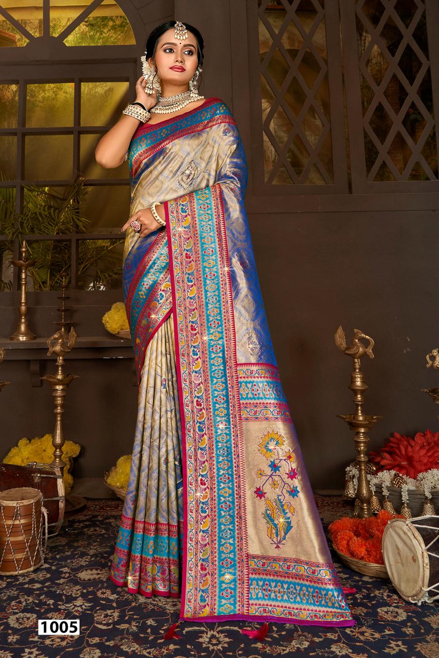 Saroj Dhadkan Tissue Swarovski vol.1 Tissue silk saree  in surat with price wholesale