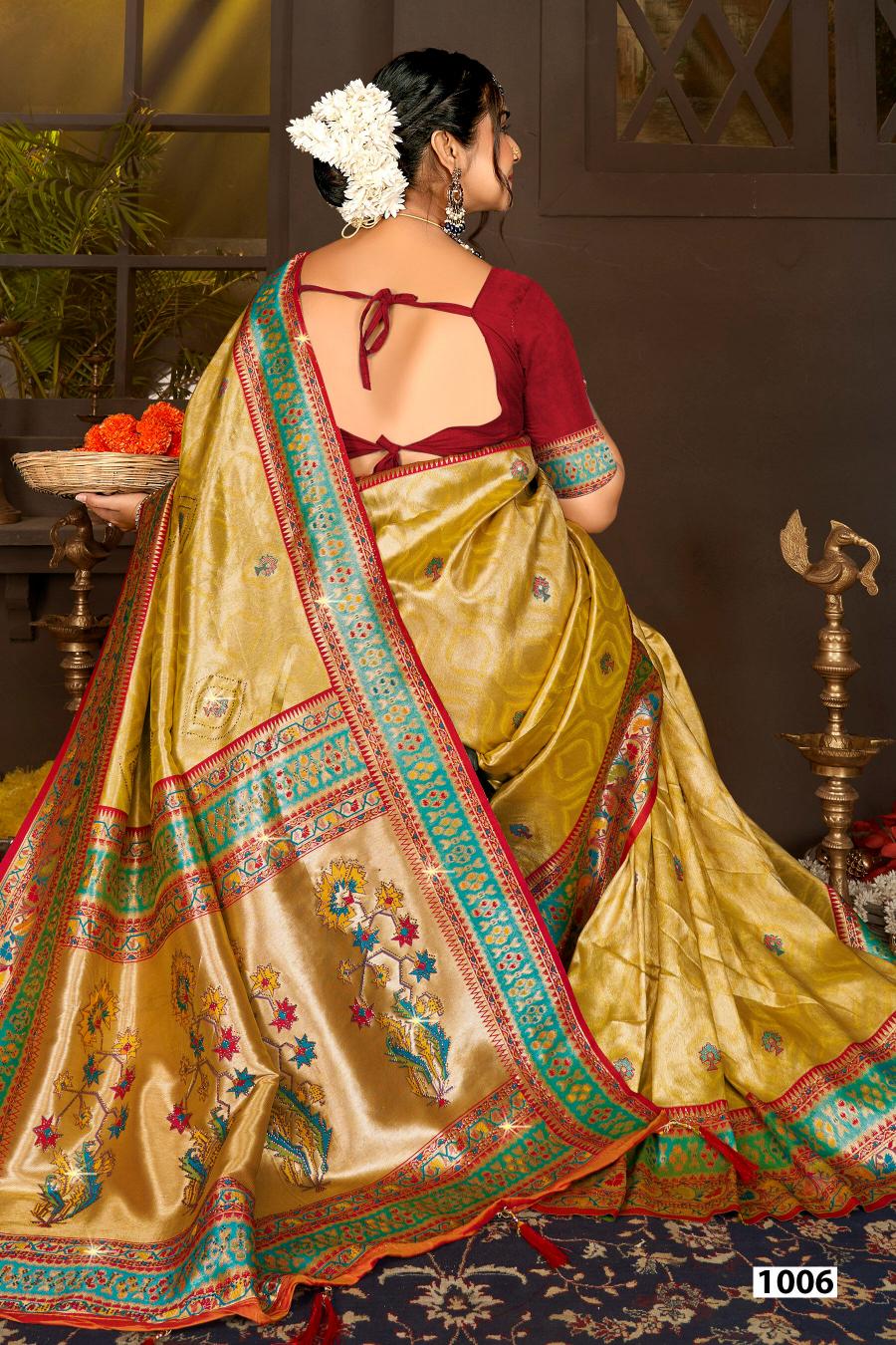 Saroj Dhadkan Tissue Swarovski vol.1 Tissue silk saree  in surat with price wholesale
