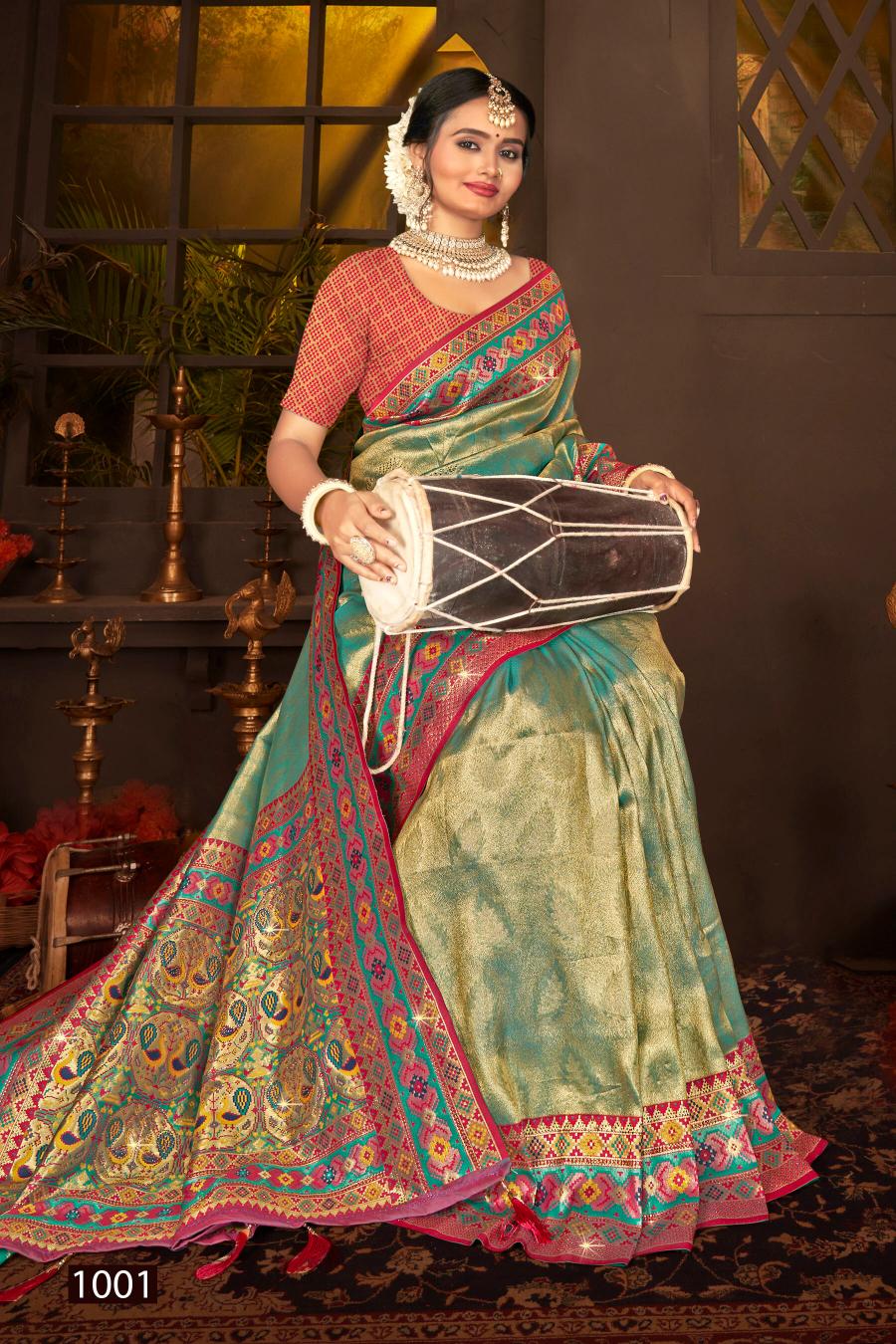 Saroj Dhadkan Tissue Swarovski vol.2 Tissue silk saree  in surat with price wholesale