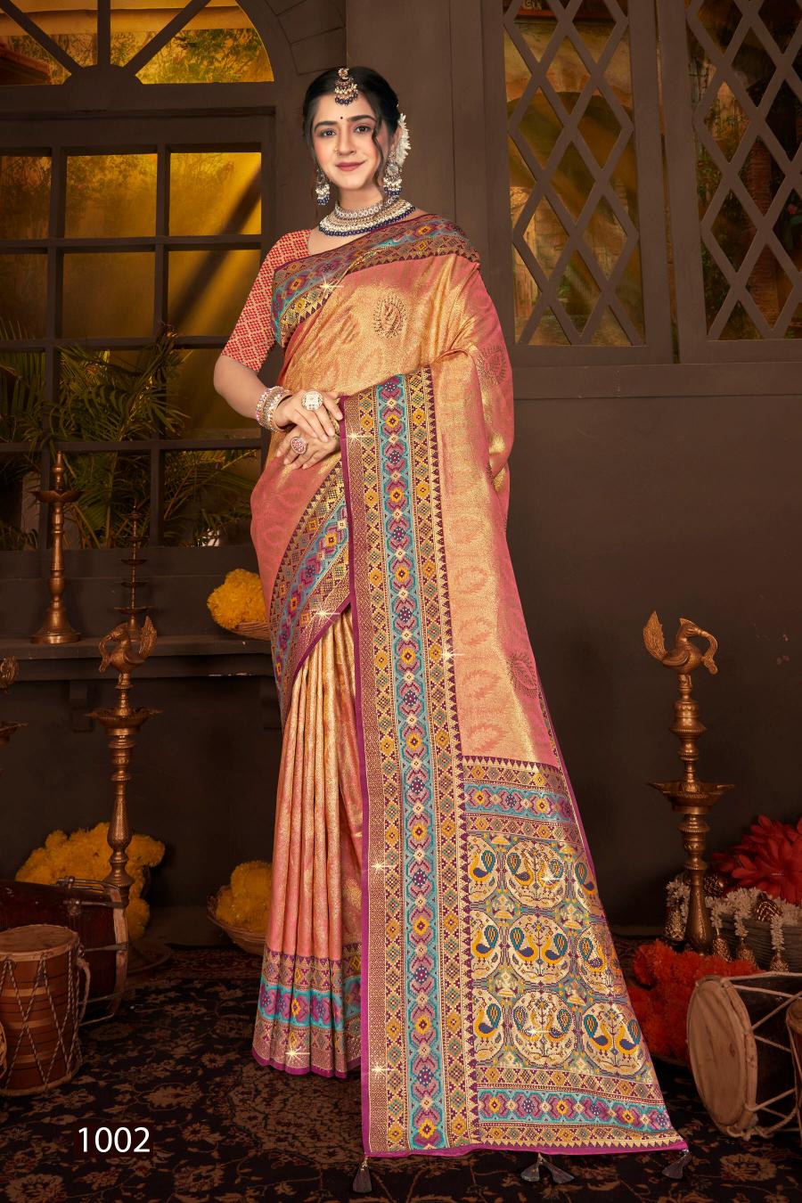 Saroj Dhadkan Tissue Swarovski vol.2 Tissue silk saree  in surat with price wholesale