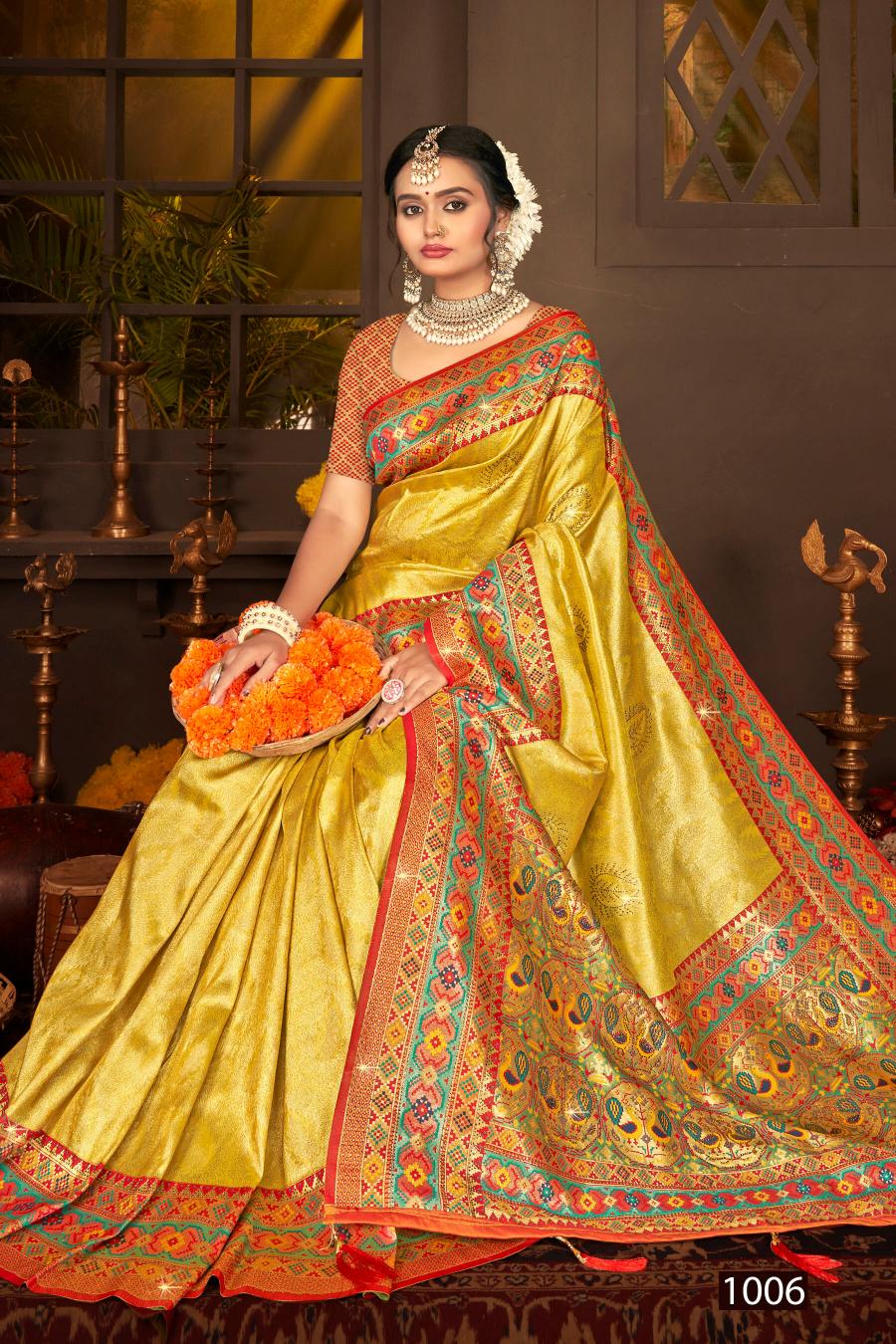 Saroj Dhadkan Tissue Swarovski vol.2 Tissue silk saree  in surat with price wholesale
