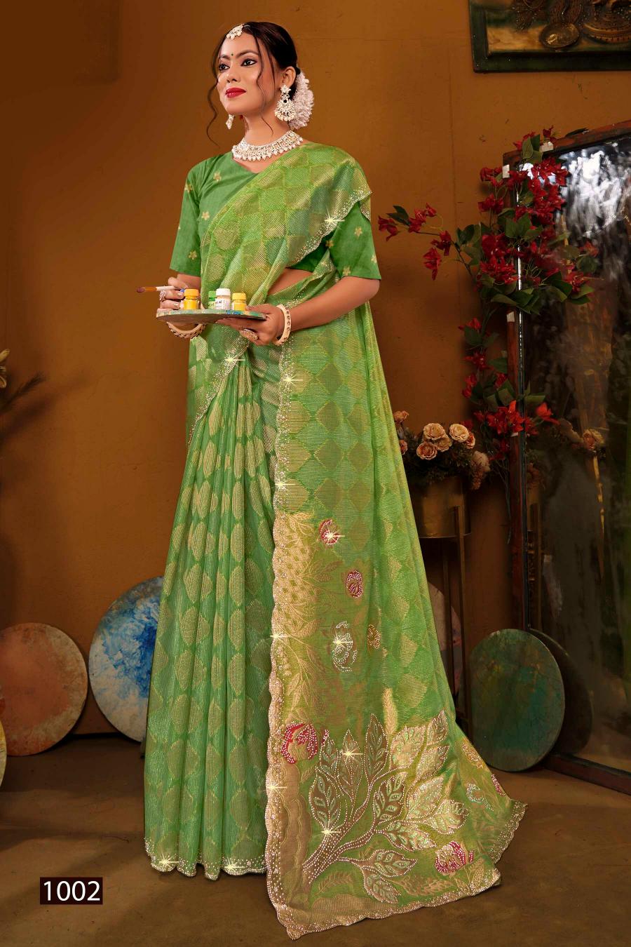 Saroj Ghunghat Jharkan vol.1 Fancy silk saree  in surat with price wholesale