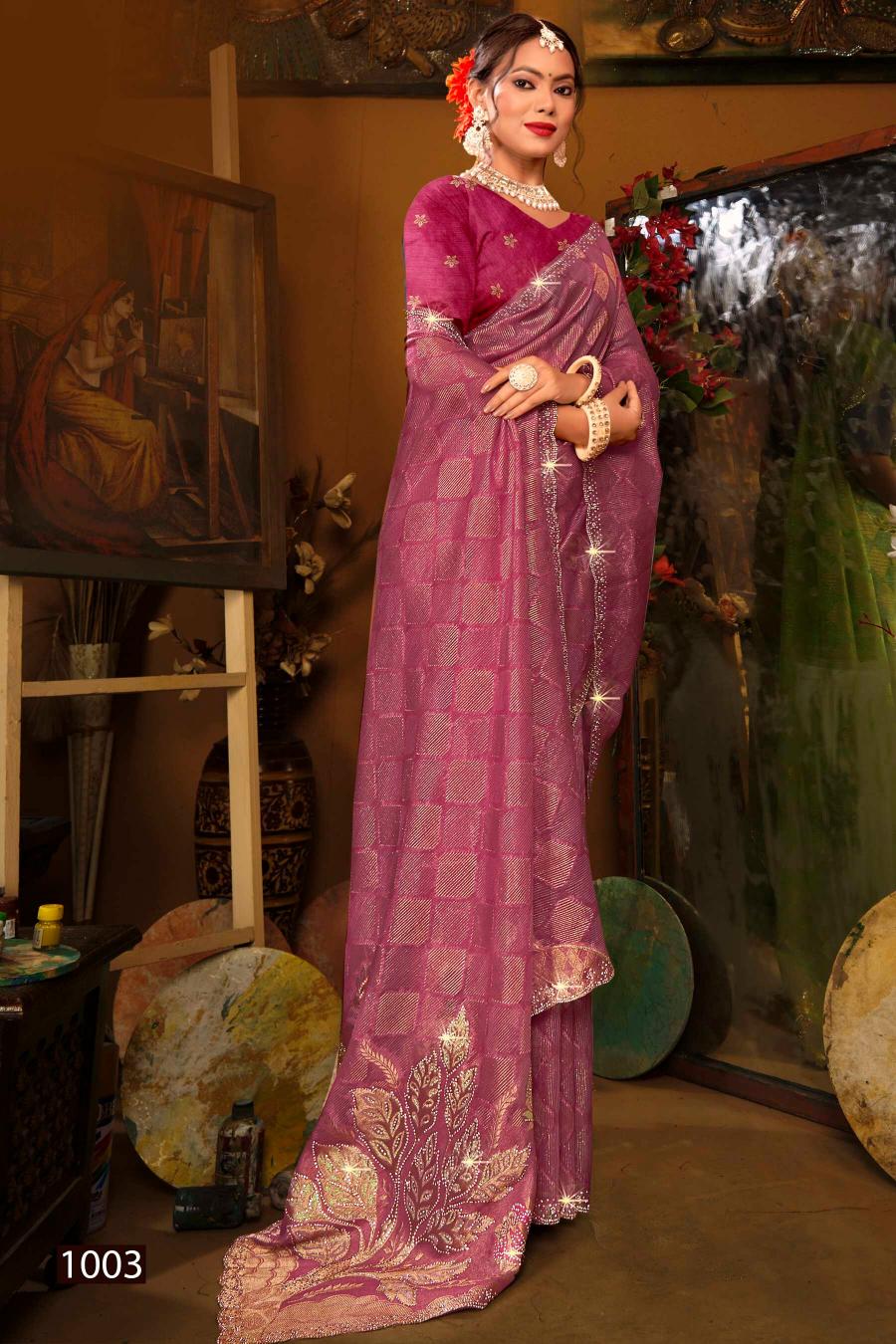 Saroj Ghunghat Jharkan vol.1 Fancy silk saree  in surat with price wholesale