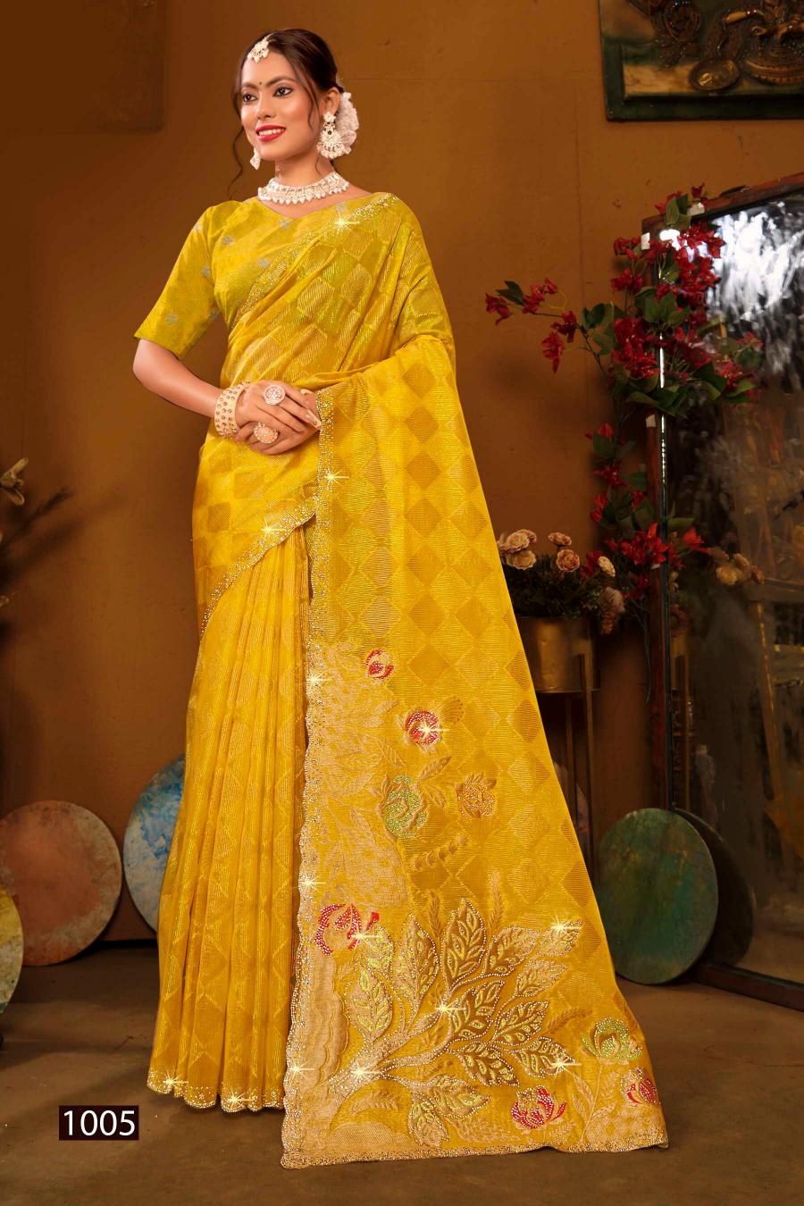Saroj Ghunghat Jharkan vol.1 Fancy silk saree  in surat with price wholesale